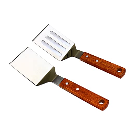 KLAQQED Pfannenwender Grillspachtel Spachtel Pfannenwender Edelstahl Grillwender Spachtel Set Grillspachtel Edelstahl Spatula Spachtel Küche Grill Spachtel Küchenspachtel Pfannenwender Metall von KLAQQED