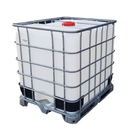 KLAREWO 1000 l IBC Container Wassertank auf Stahlpalette ohne Auslauföffnung von KLAREWO