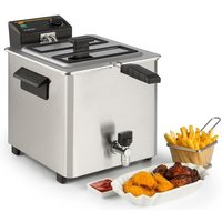 Family Fry Fritteuse - 3000W, Garkorb nach xxl Concept, stufenlos regelbares Thermostat, Oil Drain Technology, Cool Zone-Verfahren, Cool Touch von KLARSTEIN