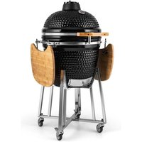 Kingsize Kamado-Grill Keramikgrill 21" Smoker Slowcooking Edelstahl - Schwarz - Klarstein von KLARSTEIN