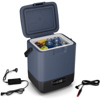 Klarstein 12L Mobiler Mini-Kühlschrank Mit Großem Fach, LCD-Panel, Starkem Kompressor & Anti-Schock-Technologie - Ideal Als Kühlbox Für Camping, Büro von KLARSTEIN