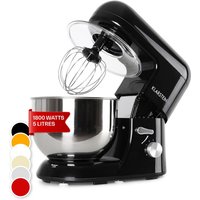 Klarstein Bella Küchenmaschine 2000 W / 2,7 PS 5 Ltr Edelstahl BPA-frei - Schwarz von KLARSTEIN