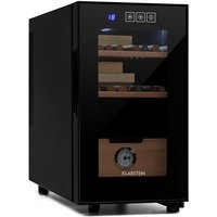 Klarstein - El Presidente Zigarren Humidor - thermoelektrischer Humidor Schrank mit Glastür, Humidor Befeuchter mit Einschüben aus Zedernholz, von KLARSTEIN