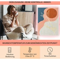 Klarstein - Infrarotheizung mit Bild, 500W Infrarotheizung mit Thermostat & IoT/WiFi Infrarotheizung Wandmontage/Deckenmontage mit Erkennung Offener Klarstein - Infrarotheizung mit Bild, 500W Infrarotheizung mit Thermostat & IoT/WiFi Infrarotheizung Wandmontage/Deckenmontage mit Erkennung Offener von KLARSTEIN