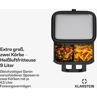 Klarstein Heißluftfritteuse, Airfryer mit 2 Kammern, 2850W Kompakte Heißluftfritteuse, 9L Luft-Friteuse mit Touch-Bedienfeld, Timer, Vorheizen, 6 Klarstein Heißluftfritteuse, Airfryer mit 2 Kammern, 2850W Kompakte Heißluftfritteuse, 9L Luft-Friteuse mit Touch-Bedienfeld, Timer, Vorheizen, 6 von KLARSTEIN