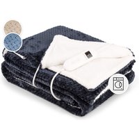 Klarstein Klarstein XL Elektrische Kuscheldecke, Heizdecke mit Abschaltautomatik, 180x130 cm Elektrische Wärmedecke Maschinenwaschbar, Doppelseitige von KLARSTEIN