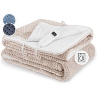 Klarstein Klarstein XL Elektrische Kuscheldecke, Heizdecke mit Abschaltautomatik, 180x130 cm Elektrische Wärmedecke Maschinenwaschbar, Doppelseitige von KLARSTEIN