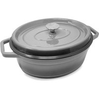 Klarstein - ToCi Bräter mit Deckel backofengeeignet Gusseisen Topf eimailliert 33cm Schmortopf 5.5 Liter Fassungsvermögen Bräter Induktion geeignet von KLARSTEIN