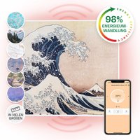 Klarstein - Wonderwall Air Art Smart Infrarotheizung 60x60cm 350W Wandinstallation App-Steuerung Wellen von KLARSTEIN