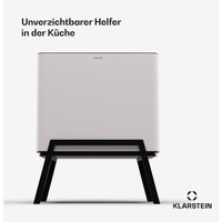 Klarstein Yuma Mülleimer - 40L Küchen-Abfalleimer mit 2 Fächern mit Kompostbehälter und Geruchsfilter, Edelstahl, Trennsystem, herausnehmbare Klarstein Yuma Mülleimer - 40L Küchen-Abfalleimer mit 2 Fächern mit Kompostbehälter und Geruchsfilter, Edelstahl, Trennsystem, herausnehmbare von KLARSTEIN