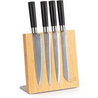 Klarstein bambuswald© nachhaltiger Messerblock aus Bambus mit Magnetfunktion - unbestückt ohne Messer - Küchenblock für 6 Messer z.B. Küchenmesser, von KLARSTEIN