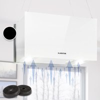 Kronleuchter l Inselabzugshaube 60cm Abluft: 590m³/h led Touch Glas weiß - Weiß - Klarstein von KLARSTEIN