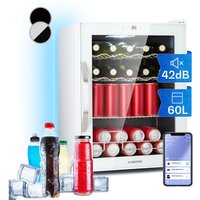 Mini Kühlschrank mit Glastür & led, Mini-Kühlschrank für Zimmer, Getränkekühlschrank Klein mit IoT/App-Steuerung, Kleiner Kühlschrank 60L, von KLARSTEIN