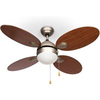 Valderama Deckenventilator 2-in-1: Ventilator & Deckenlampe 42" (107 cm ) 4 Flügel 7.480 m³/h 2 Laufrichtungen 3 Geschwindigen max. 55 dB von KLARSTEIN