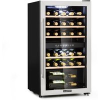 Vinamour 29 Duo Weinkühlschrank 2 Zonen 80L/29 Flaschen 5-22°C Touch - Edelstahl - Klarstein von KLARSTEIN