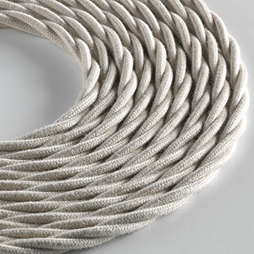 Klartext LUMIÈRE Textilkabel für Beleuchtung, 3 x 0,75 mm, Baumwolle, Taupe, 3 m lang, inklusive Erdkabel Ultimative Sicherheit Klartext LUMIÈRE Textilkabel für Beleuchtung, 3 x 0,75 mm, Baumwolle, Taupe, 3 m lang, inklusive Erdkabel Ultimative Sicherheit von KLARTEXT