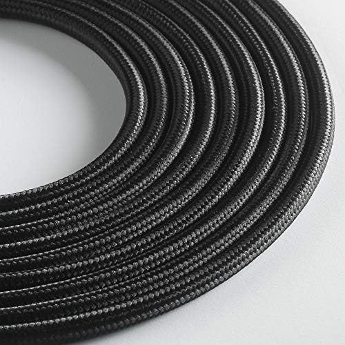 Klartext LUMIÈRE Textilkabel rund 3x0,75mm schwarz 3mt.!Achtung: Erdkabel im Lieferumfang enthalten! Ultimative Sicherheit von KLARTEXT