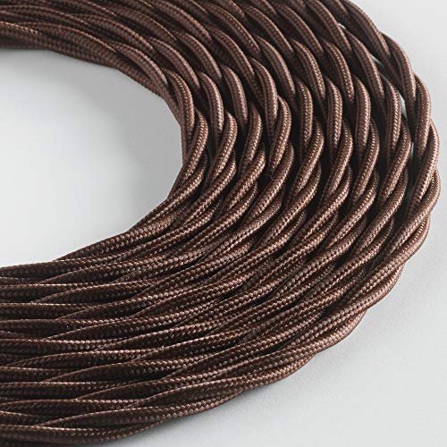 Klartext Textilkabel BELLE ÉPOQUE Vintage Elektro 3X1,5mm braun 3mt. von KLARTEXT