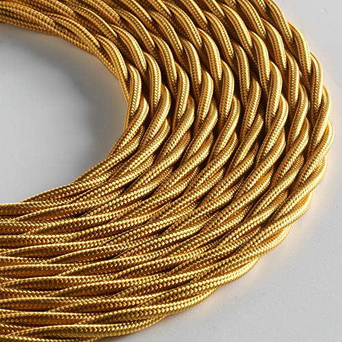 Klartext Textilkabel BELLE ÉPOQUE für Elektroinstallation, 3 x 1,5 mm, Gold, 5 m Klartext Textilkabel BELLE ÉPOQUE für Elektroinstallation, 3 x 1,5 mm, Gold, 5 m von KLARTEXT