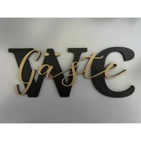 Gäste Wc Schild | Toilettenschild Gäste Wc Schild | Toilettenschild von KLASE3D