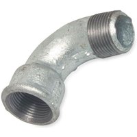 Gewindefitting Temperguss, Bogen 90 Grad kurz, 1 Zoll IG x 1 Zoll AG von KLASEBO®