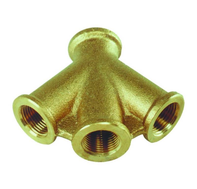 KLASEBO® 3-Wege Verteiler Druckluftverteiler, Messing 3-fach Verteiler, 3/8 Zoll Innengewinde von KLASEBO®