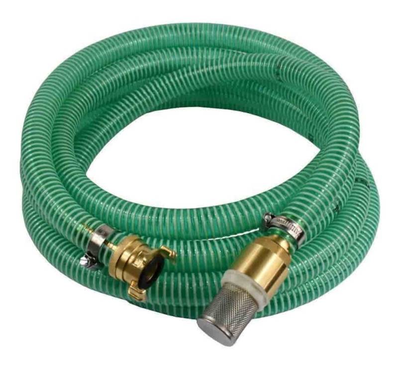 KLASEBO® Bewässerungsschlauch Saug- und Druckschlauch Set 1 Zoll, Saugkorb mit Rückschlagventil, 1m von KLASEBO®