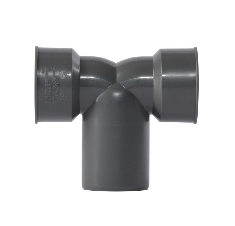 KLASEBO® Bogenverbinder Doppelanschlussbogen DN/OD 50/40, HT Rohr Bogen, Abwasserrohrbogen von KLASEBO®