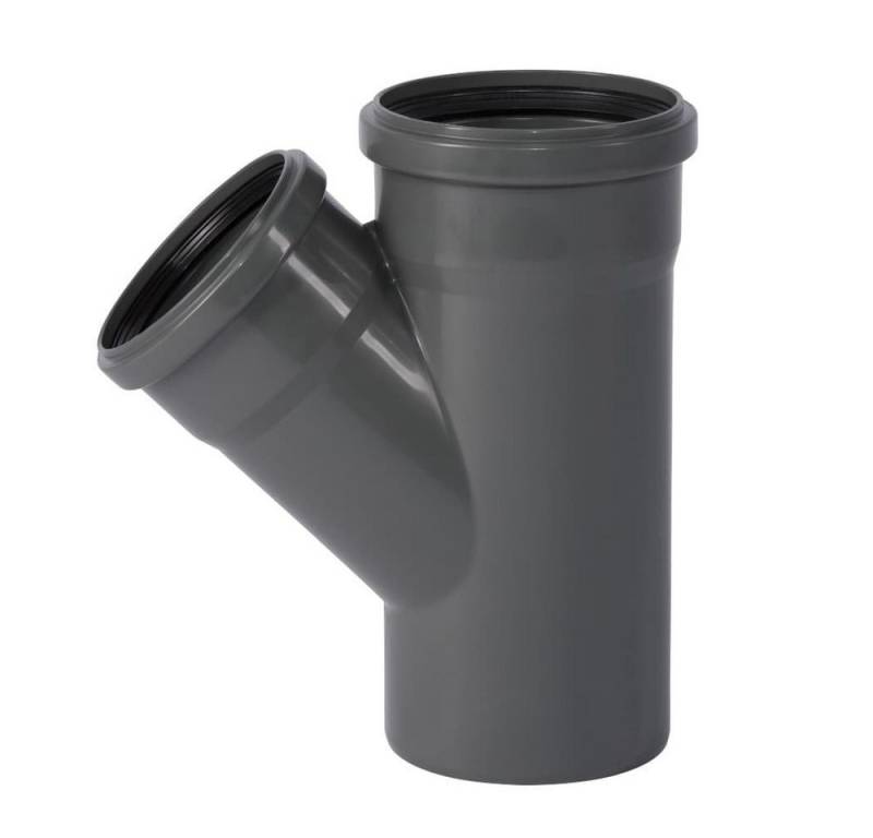 KLASEBO® Bogenverbinder HT Abzweig 125, Abwasserrohr 125, DN 125, 45 Grad von KLASEBO®