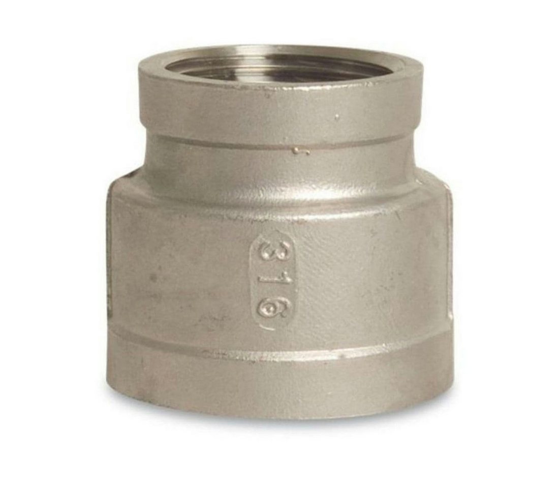 KLASEBO® Gewindefitting Gewindefitting Edelstahl Reduziermuffe 2" IG x 1" IG von KLASEBO®