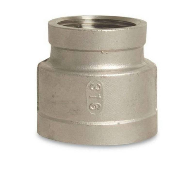 KLASEBO® Gewindefitting Gewindefitting Edelstahl Reduziermuffe 2" IG x 1" IG von KLASEBO®