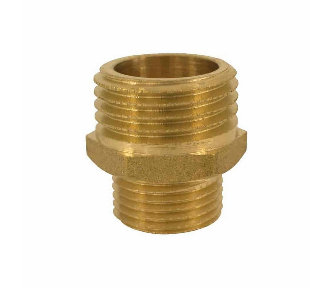 KLASEBO® Gewindefitting Gewindefitting Messing Doppelnippel reduziert 2" AG x 1" AG von KLASEBO®