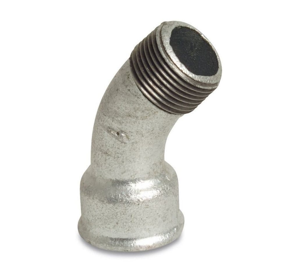 KLASEBO® Gewindefitting Gewindefitting Temperguss Bogen 45° 1 1/2 Zoll, Boni-Shop von KLASEBO®