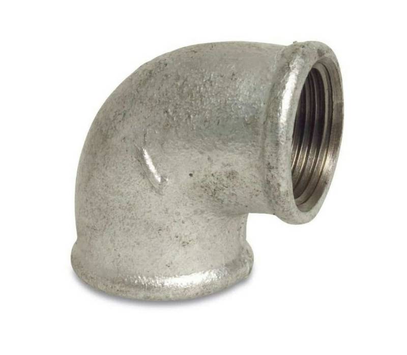 KLASEBO® Gewindefitting Gewindefitting Temperguss Winkel 90° 1" IG x 1" IG von KLASEBO®