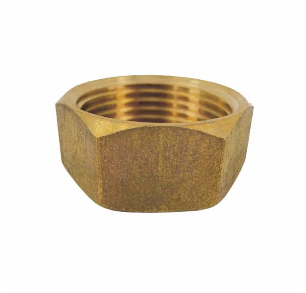 KLASEBO® Gewindefitting Messing Kappe, Gewindefitting Messing, 1 1/2 IG, Rohr Kappe von KLASEBO®