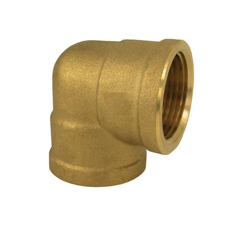 KLASEBO® Gewindefitting Messing Winkel 90 Grad, Gewindefitting, 1/2" IG x 3/4" IG, Boni von KLASEBO®