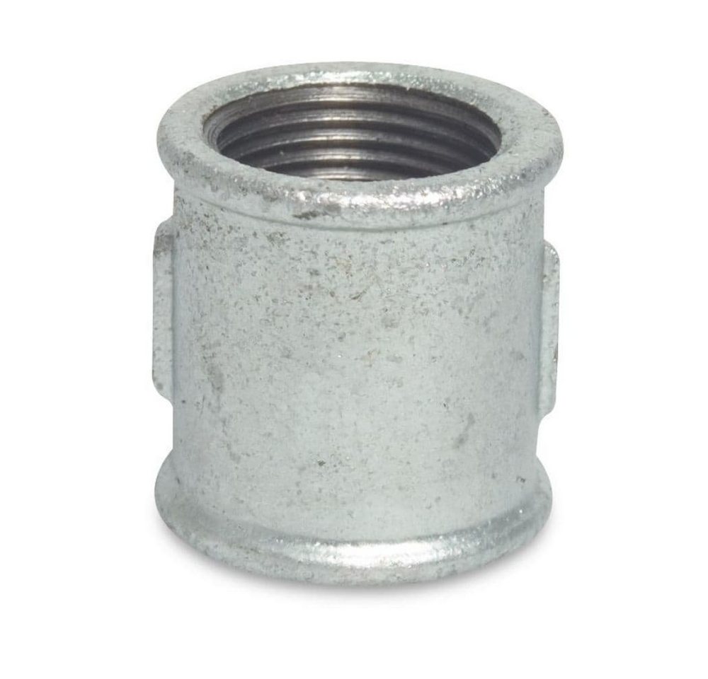 KLASEBO® Gewindefitting Tempergussfitting, Gewindefitting Temperguss Muffe 1 1/2 Zoll IG, Rohrverbinder von KLASEBO®