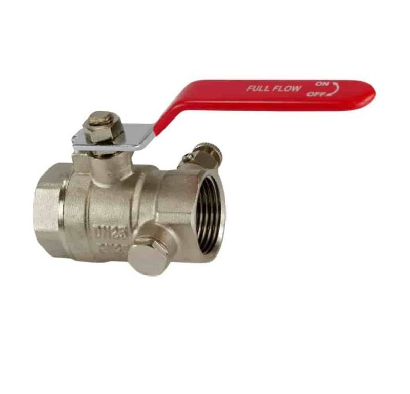 KLASEBO® Kugelhahn Kugelhahn 2 Zoll, mit Entleerung, Messing, Hebel von KLASEBO®