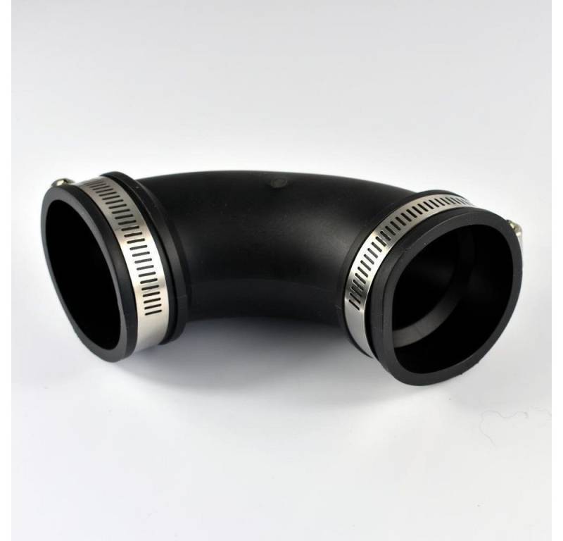 KLASEBO® Steckfitting Flexible Fittings, Bogen 2"/63mm, PVC Elastomer Rohrverbinder von KLASEBO®