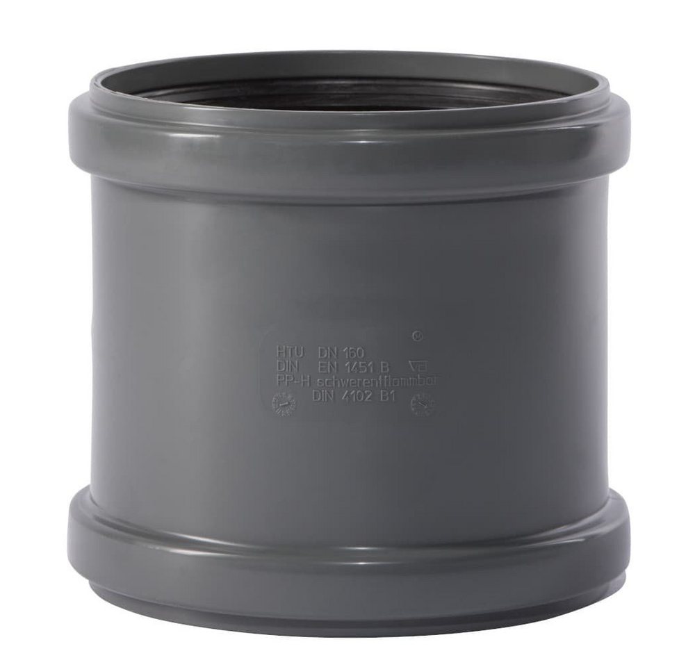 KLASEBO® Überschiebmuffe HT Rohr 160, Überschiebmuffe DN 160, Abwasserrohr HT, Muffe von KLASEBO®