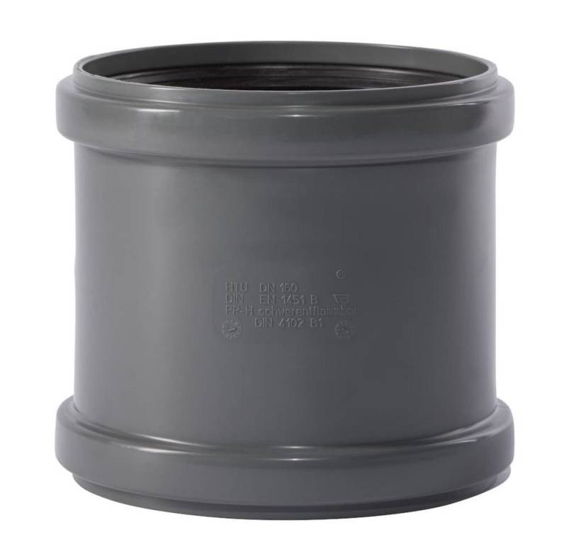 KLASEBO® Überschiebmuffe HT Rohr 160, Überschiebmuffe DN 160, Abwasserrohr HT, Muffe von KLASEBO®