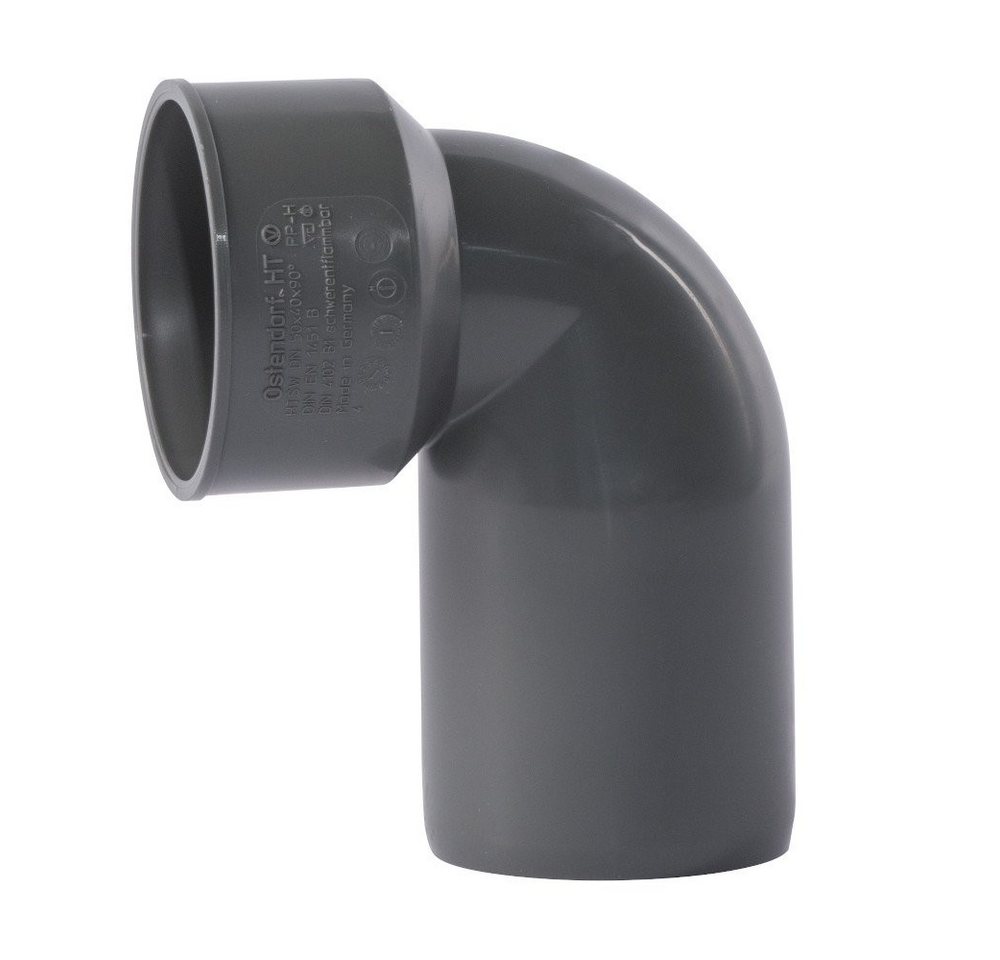 KLASEBO® Winkelverbinder HT Rohr 50 40, Siphon Anschlusswinkel, Kunststoff, DN 50/40 von KLASEBO®