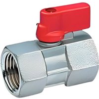 Kugelhahn 1/2 Zoll, Mini Messing Kugelhahn mit rotem Griff von KLASEBO®