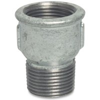 Muffennippel Temperguss, Gewindefitting, 1" IG x 1" AG von KLASEBO®