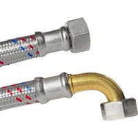 Panzerschlauch 3/4 Zoll, DVGW, Edelstahlumflechtung, Bogen, 2000mm von KLASEBO®