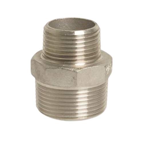 Gewindefitting Edelstahl Reduziernippel 1 1/4" AG x 3/4" AG von KLASEBO