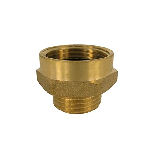 Gewindefitting Messing Doppelnippel erweitert 1/2" AG x 3/4" IG von KLASEBO