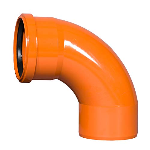 KG Rohr und Formstücke DN 110 SN 4 Kanalrohrsystem (Bogen mit 1 Muffe 87 Grad) von KLASEBO