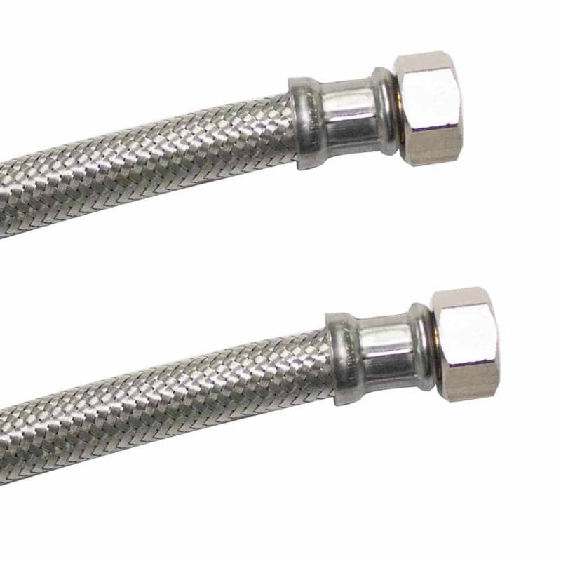 Klasebo Panzerschlauch 1/2 Zoll  Edelstahl  1500mm  DVGW von KLASEBO