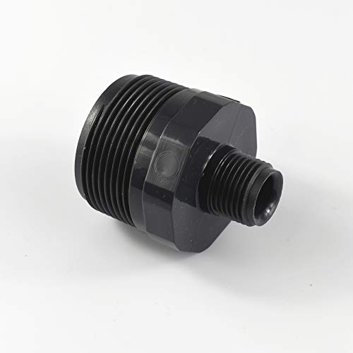 PVC Doppelnippel reduziert Aussengewinde (1 1/2" x 1/2") von KLASEBO